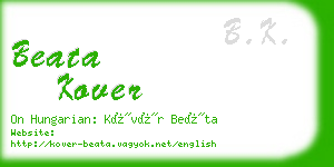 beata kover business card